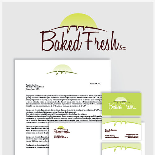 logo for Baked Fresh, Inc. Design by ajdlca