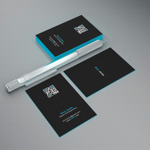 Create an elegant business card for an entrepreneurial hacker Design by rikiraH