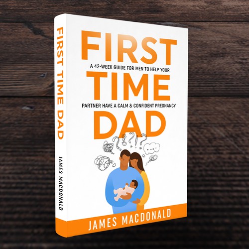 Book cover art appealing to First Time Dad & Expectant Mums Design by Trivuj