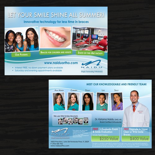 New postcard or flyer wanted for Naidu Orthodontics Diseño de double-take