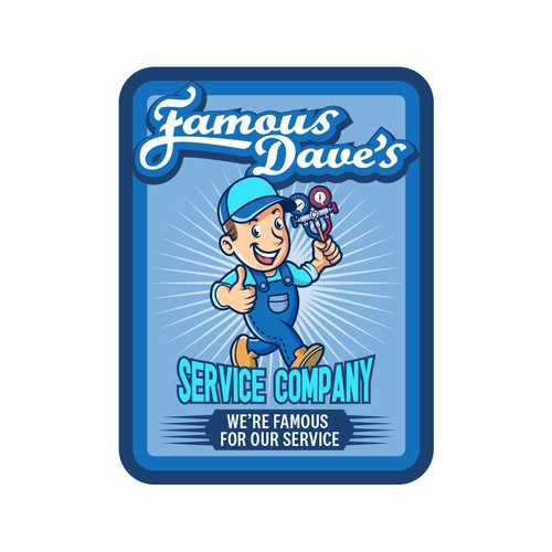 Famous Dave's Service Company Logo Design by ifux