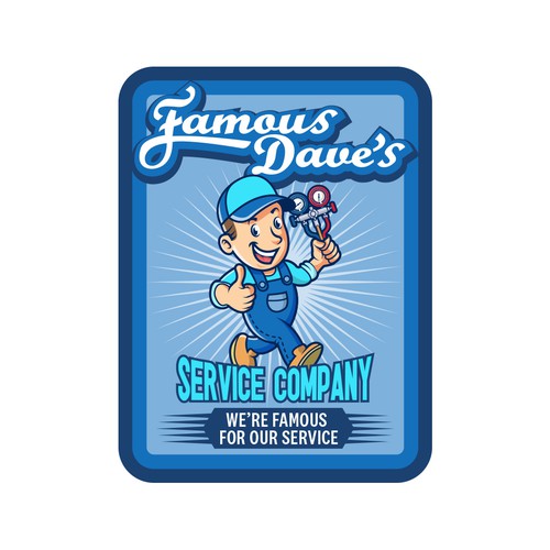 Famous Dave's Service Company Logo Diseño de ifux