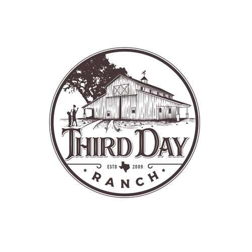 Design Capture essence of Texas ranch experience in new Third Day Ranch logo di haganhuga