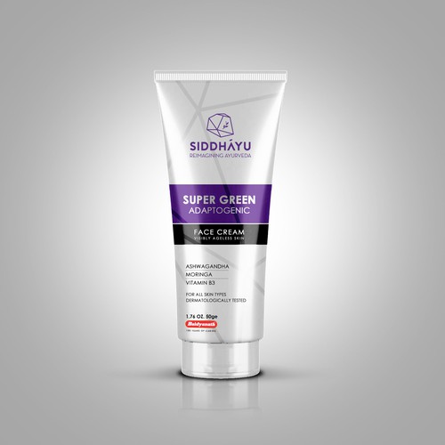 "Contemporary design for a herbal anti aging cream for global audience" Design by sougatacreative