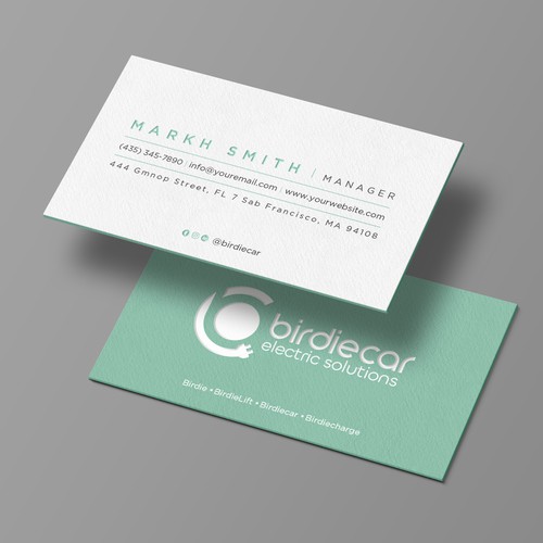 business card for company called birdie Design by Brandmaker artist