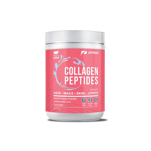 Packaging label for Collagen Peptides jar Design by Shisiouk