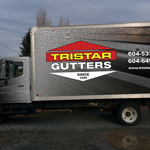 Tristar Gutter truck vehicle wrap (I AM HAVING A PRO INSTALL WRAP) Design by claudyos