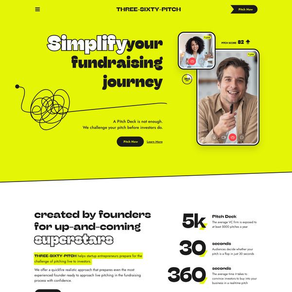 Design by Mica Porto titled "Creative Landing Page for Crowdfunding Company"