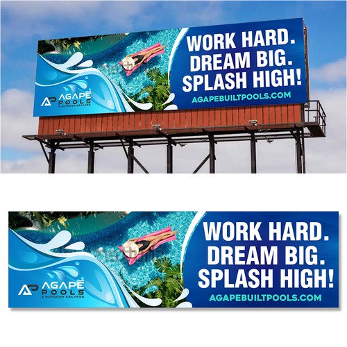 POOL AND OUTDOOR LIVING BILLBOARD DESIGN Design by e^design