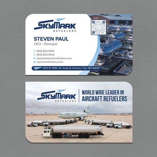 Need business card redesign for Aircraft Truck Fueling company Design by CurveSky™ ☑️