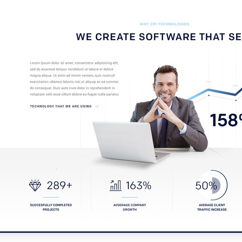 Website for software and marketing company with huge experience in crypto and finance Design von Noirdorn