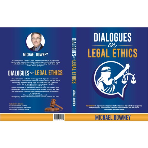 Book cover for "Dialogues on Legal Ethics" Book cover contest