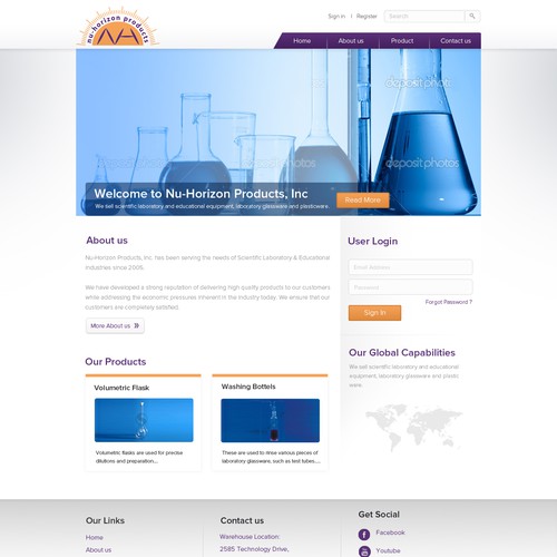 Create a winning website for scientific laboratory equipment distributor  page design contest
