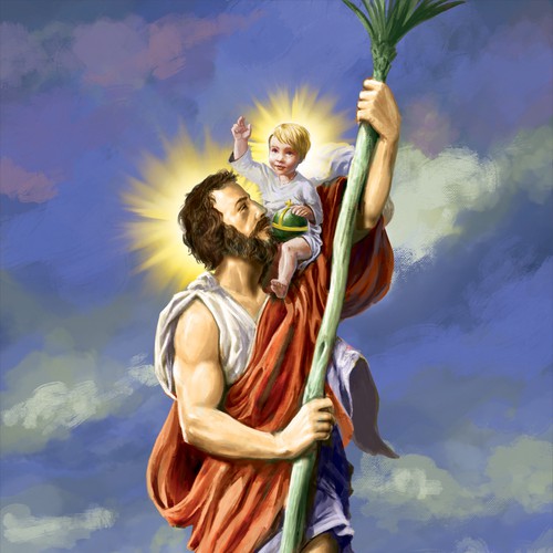 Create An Inspirational Image of St. Christopher Design by Suxzero