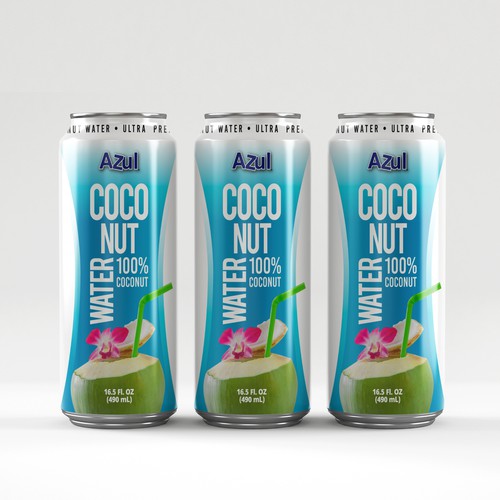 HELP CREATE A COCONUT WATER LABEL PART OF COCONUT WATER LINEUP 100% COCONUT WATER Diseño de creationMB