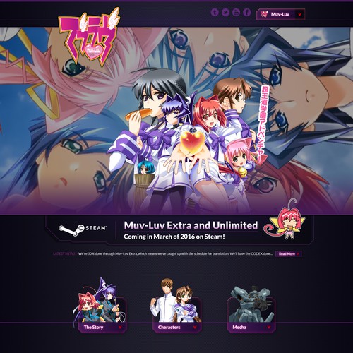 Create a Homepage Design for Japanese Visual Novel Muv-Luv! Design von Floating Baron