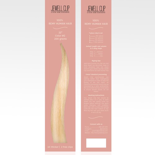 We need beautiful hair extension packaging for our hair extensions