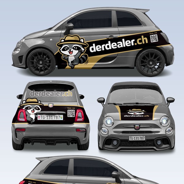 Dynamic Vehicle Wrap Design for Abarth 595
