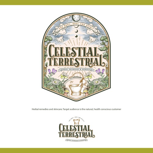 Celestial Terrestrial Skincare And Herbal Medicine Logo Logo