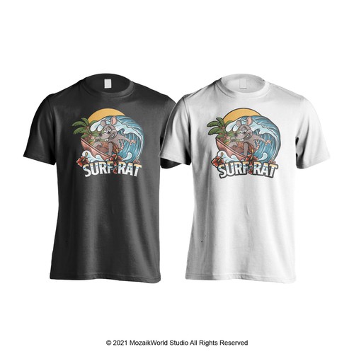 Surf Rat (Please design my husband's childhood comic book character) Design by mozaikworld