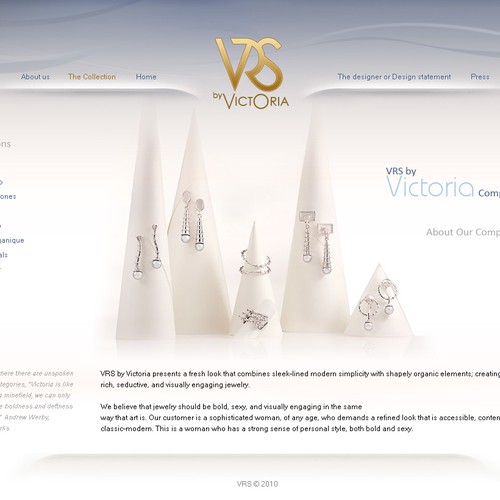 SIMPLE & elegant website for Jewelry Designer