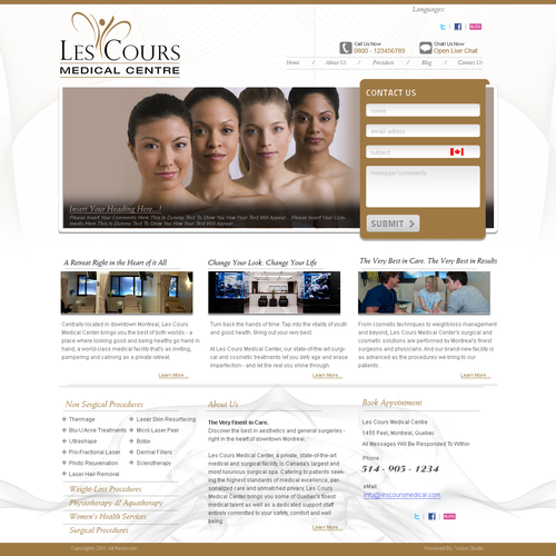 Les Cours Medical Centre needs a new website design デザイン by Vision Studio