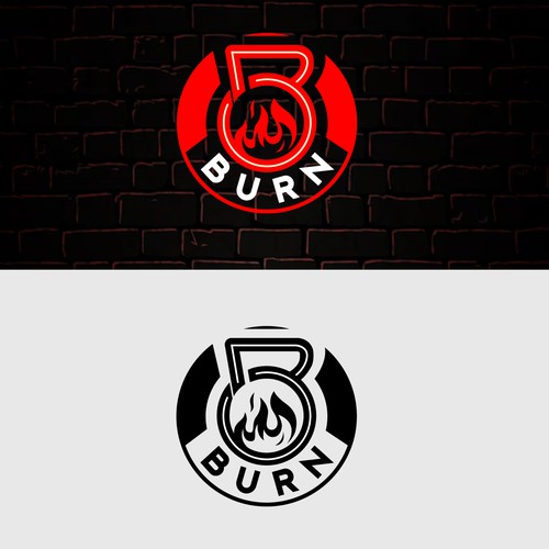 “Design a fierce, industrial-chic brand identity for a HIIT gym called BURN” Design by PrintFactory ™