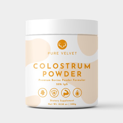 Re-design Supplement Label to capture Amazon shopper attention & boost CTR - Colostrum Powder Diseño de MKaufhold