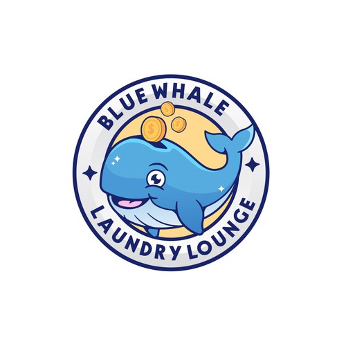 Unleash Your Creativity, Logo Design for "Blue Whale Laundry Lounge" Design by Chickvek.Labs