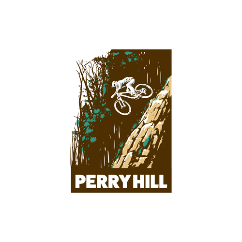 Mountain Bike Trail T Shirt Design Design by jagokandank