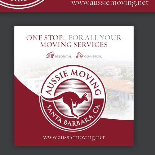 Design Classic Moving Truck artwork for a Santa Barbara Moving Co. Design by Sketch Media™