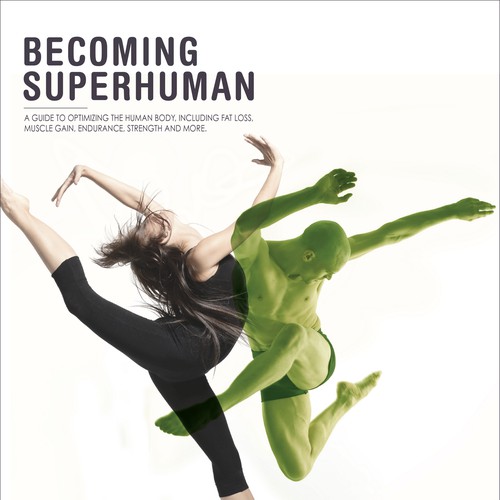 "Becoming Superhuman" Book Cover Design by sofiesticated
