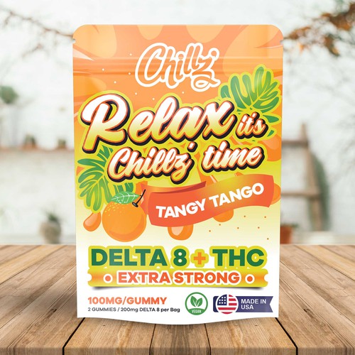 CHILLZ CBD Brand need his new packaging for his DELTA 8 Gummies Design by Dzhafir