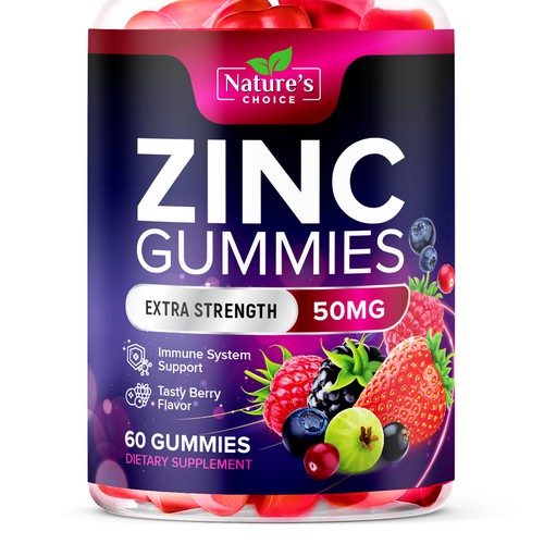 Tasty Zinc Gummies design needed for Nature's Choice Ontwerp door TUNSAY