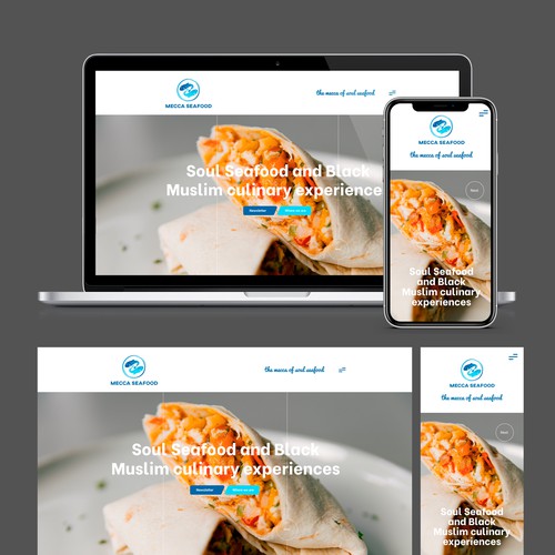 Miami Soul Seafood Restaurant Concept 1 Page Only Design von Javier Milla