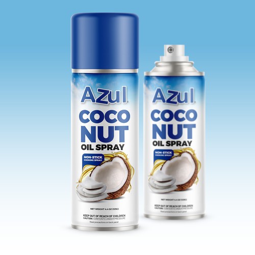 Create Product Extension for Azul Coconut Product - Azul Coconut Oil Spray Design by rembrandtjurin