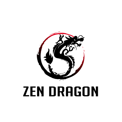 Martial Arts Dragon Logo Design by d'sun