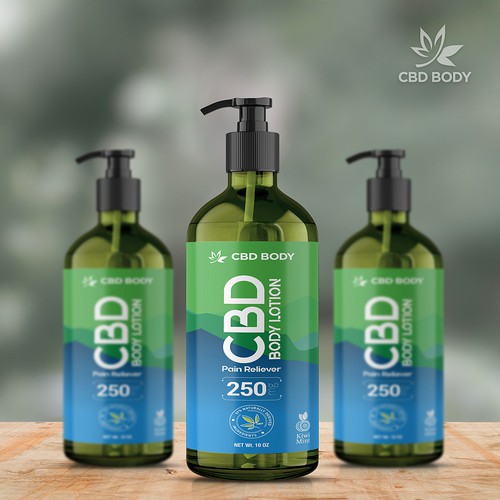 CBD Body Lotion Label Design Contest Design by Manoj Gajjar