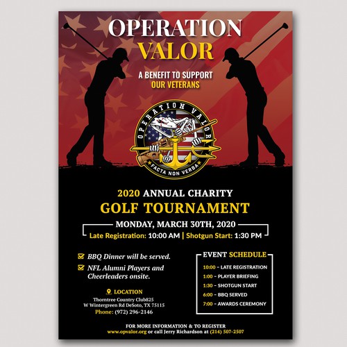 FLYER - Veteran's Charity Golf Tournament Design by Graph Webs