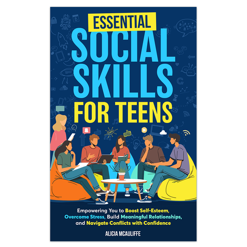 Design an engaging and creative book cover for a book on Life Skills for Teens Design by Knorpics