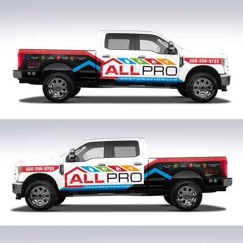 Design di New vehicle Wrap for a Restoration truck di Duha™