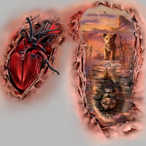 "Tattoodesign!! Realistic draw!!" ilustração ou gráfico vencedor