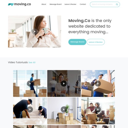 web page for moving related website Design by Webwooter™