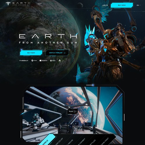 Design a cool website for a high-quality realistic Sci-Fi FPS game for PC/Consoles Design by FaTiH™