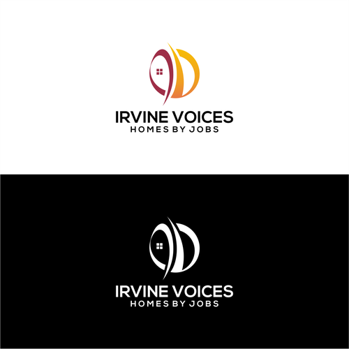 Irvine Voices - Homes for Jobs Logo Design by onestep designs