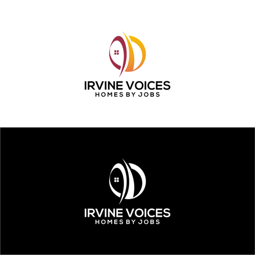 Irvine Voices - Homes for Jobs Logo Réalisé par onestep designs