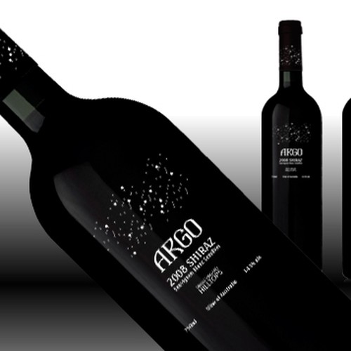 Sophisticated new wine label for premium brand Réalisé par little moon
