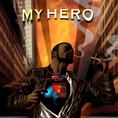 Create a Superhero graphic novel cover for a dramatic novel Design réalisé par buzzart