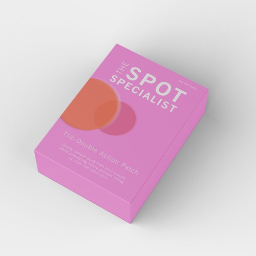 Pimple Patch PACKAGING to appeal to FEMALE BEAUTY user Design by AnaHola
