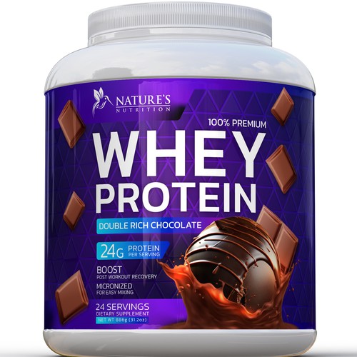 Tasty Whey Protein Chocolate Design Needed for Nature's Nutrition Design by R O S H I N